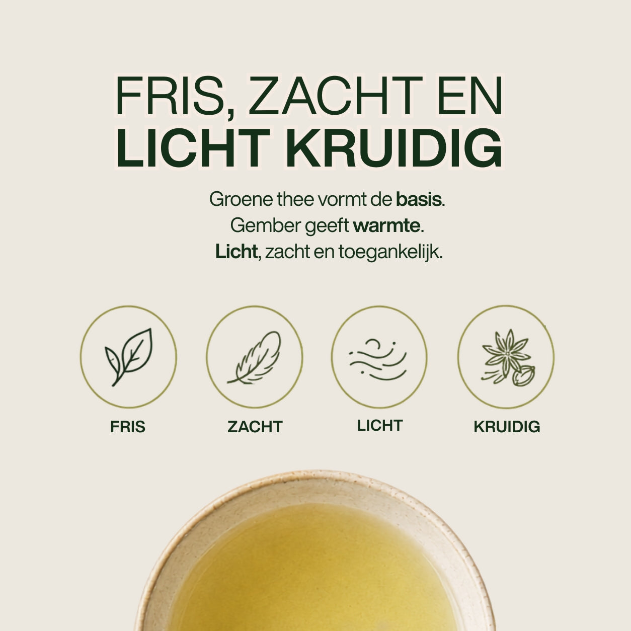 Gember met groene thee