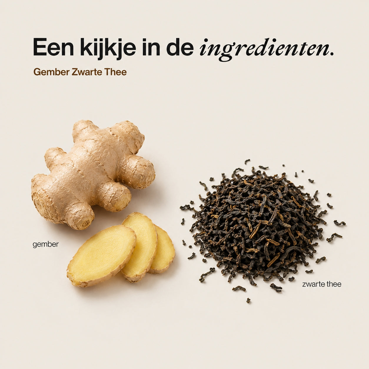 Gember met zwarte thee