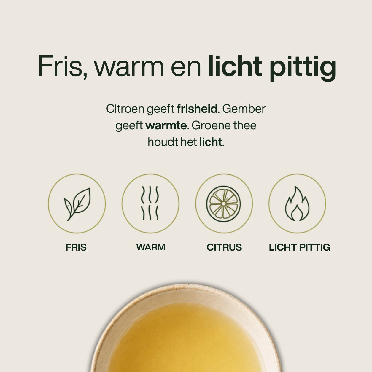 Gember en citroen |  Groene thee met Biologische Gember en Citroen